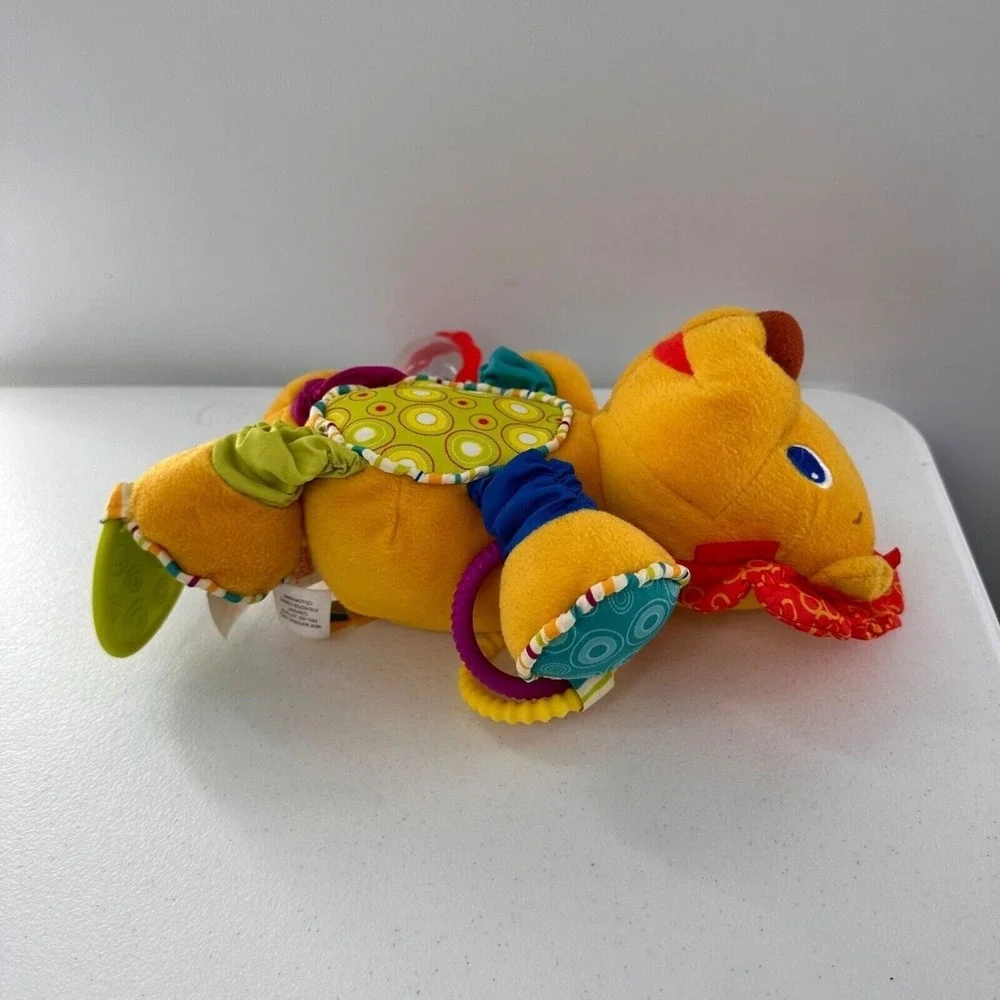 Bright Starts Lion Plush Baby Toy Activity Textured Rattle Baby